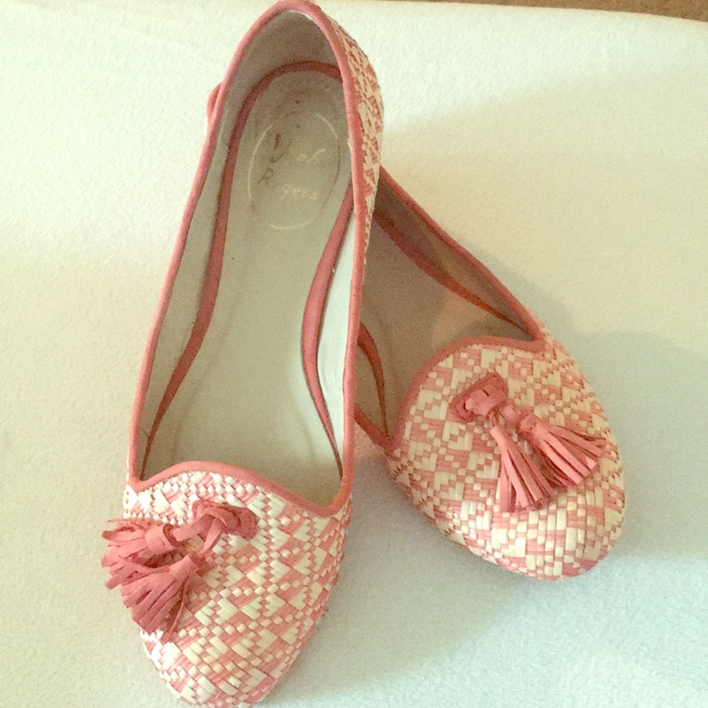 Jack Rogers Worth II Raffia in Rose
